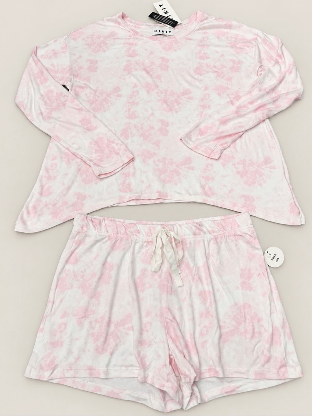 Women’s Pink Tie-Dye Pajama Set Size X-Large NWT KIKIT